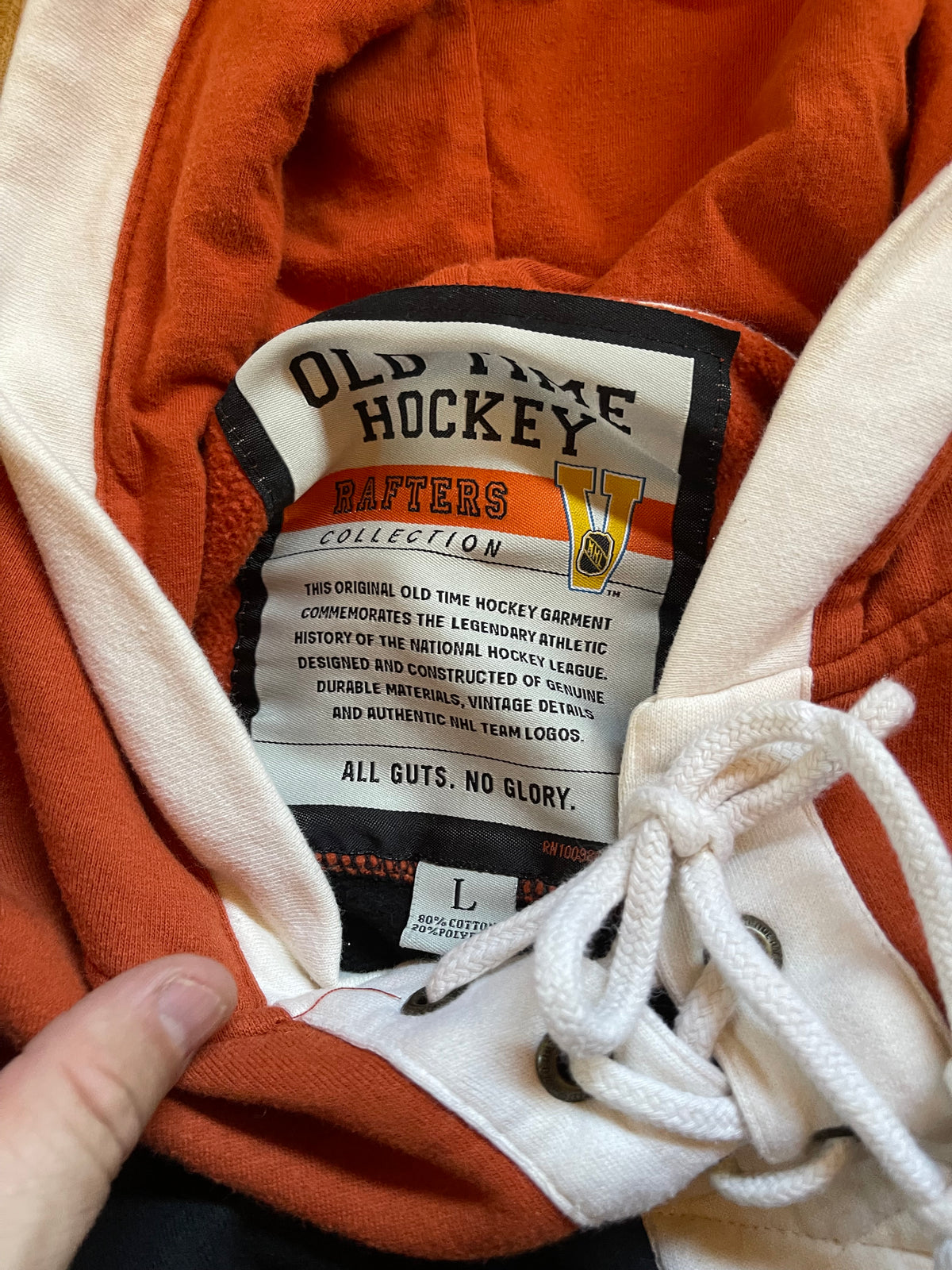 Old time hockey original six hoodie Large