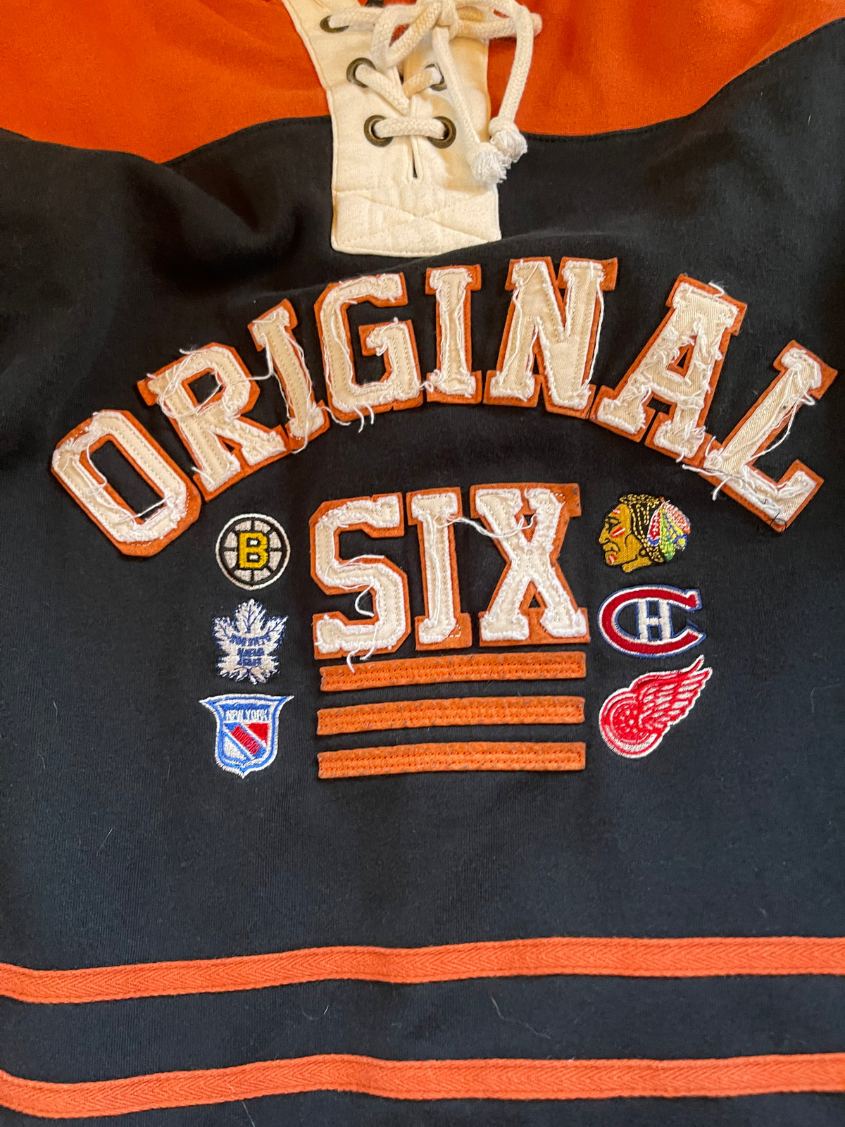 Old time hockey original six hoodie Large