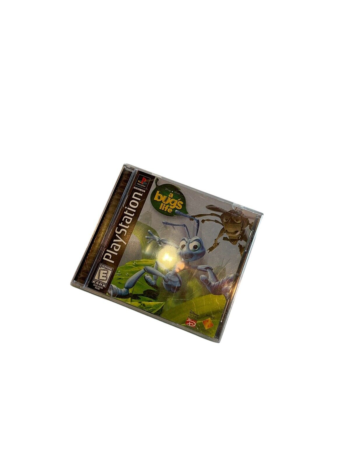 A Bug's Life PS1 black label PlayStation game case with colorful insect characters on cover
