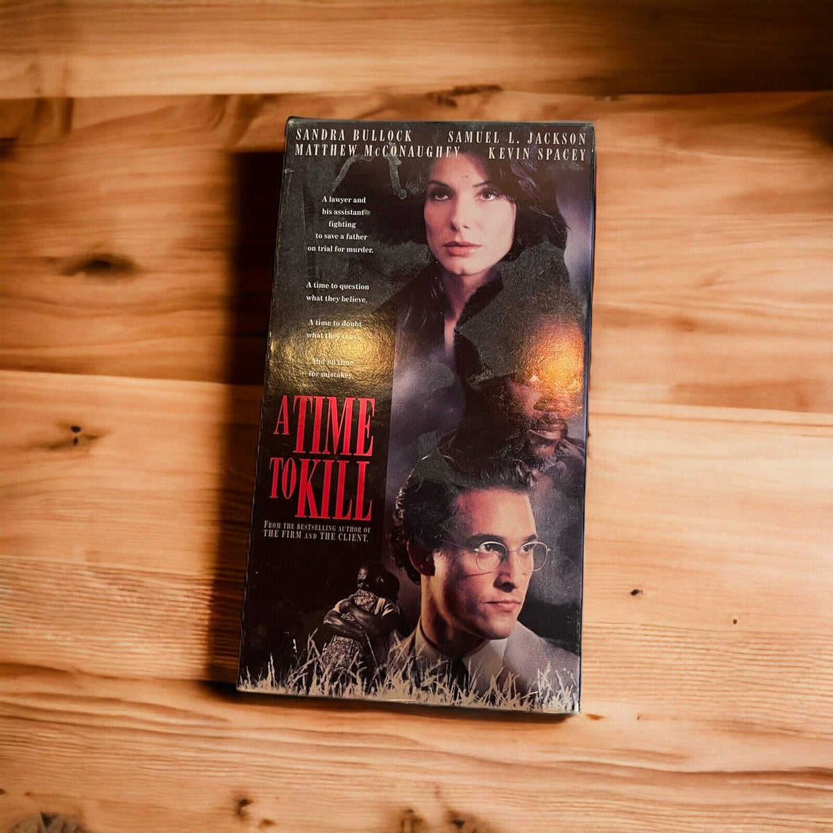 A Time to Kill VHS 1996 movie tape featuring Sandra Bullock and Samuel L Jackson on cover