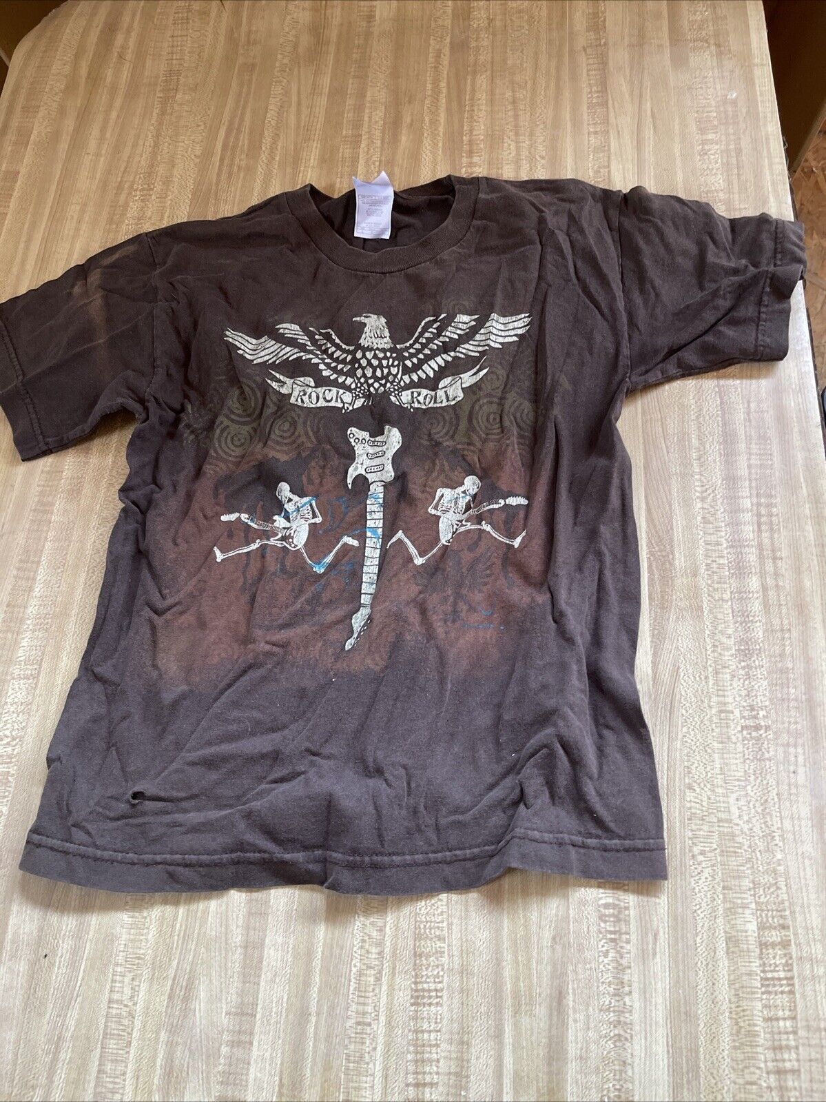AAA rock concert shirt large in black with guitar and eagle graphic design