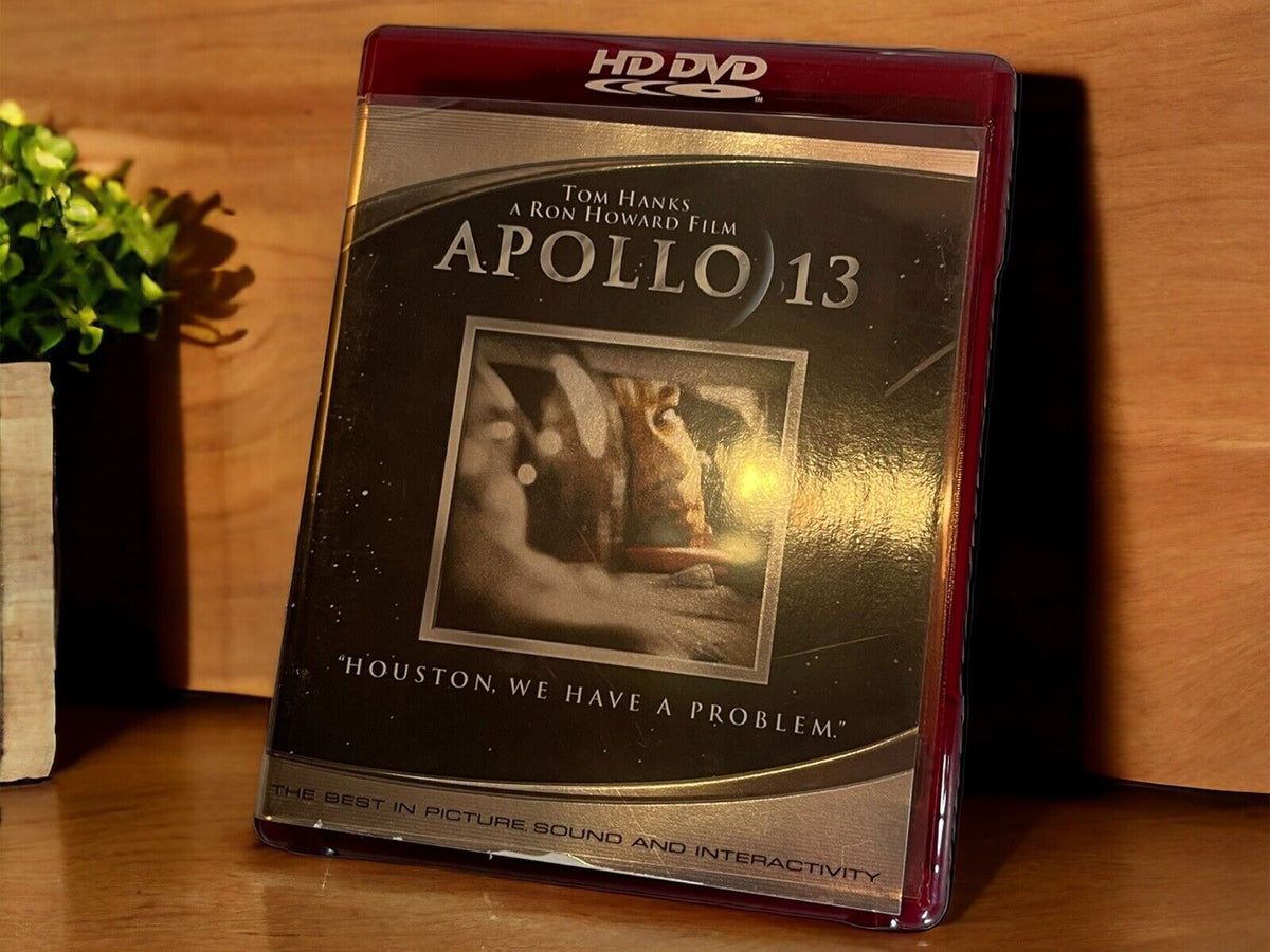 Apollo 13 HD DVD movie case featuring Tom Hanks, labeled with the phrase Houston We Have a Problem