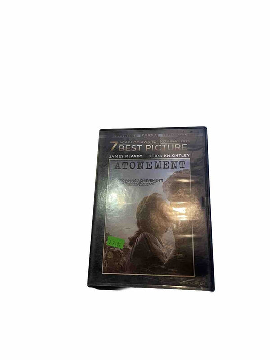 Atonement DVD 2007 featuring James McAvoy and Keira Knightley with award-winning cover art