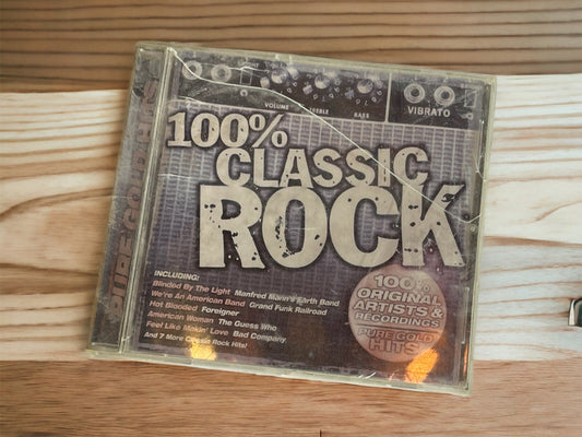 100 percent classic rock CD compilation with original artists and recordings in a clear case