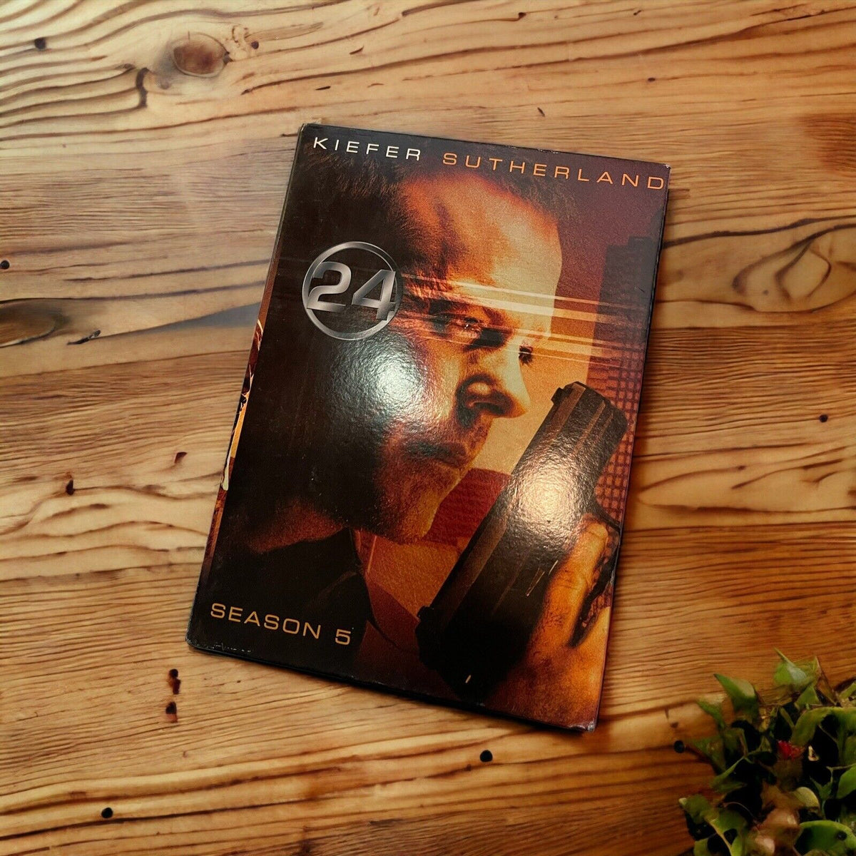 24 TV series DVD lot featuring Season 5 with Kiefer Sutherland on cover holding a gun