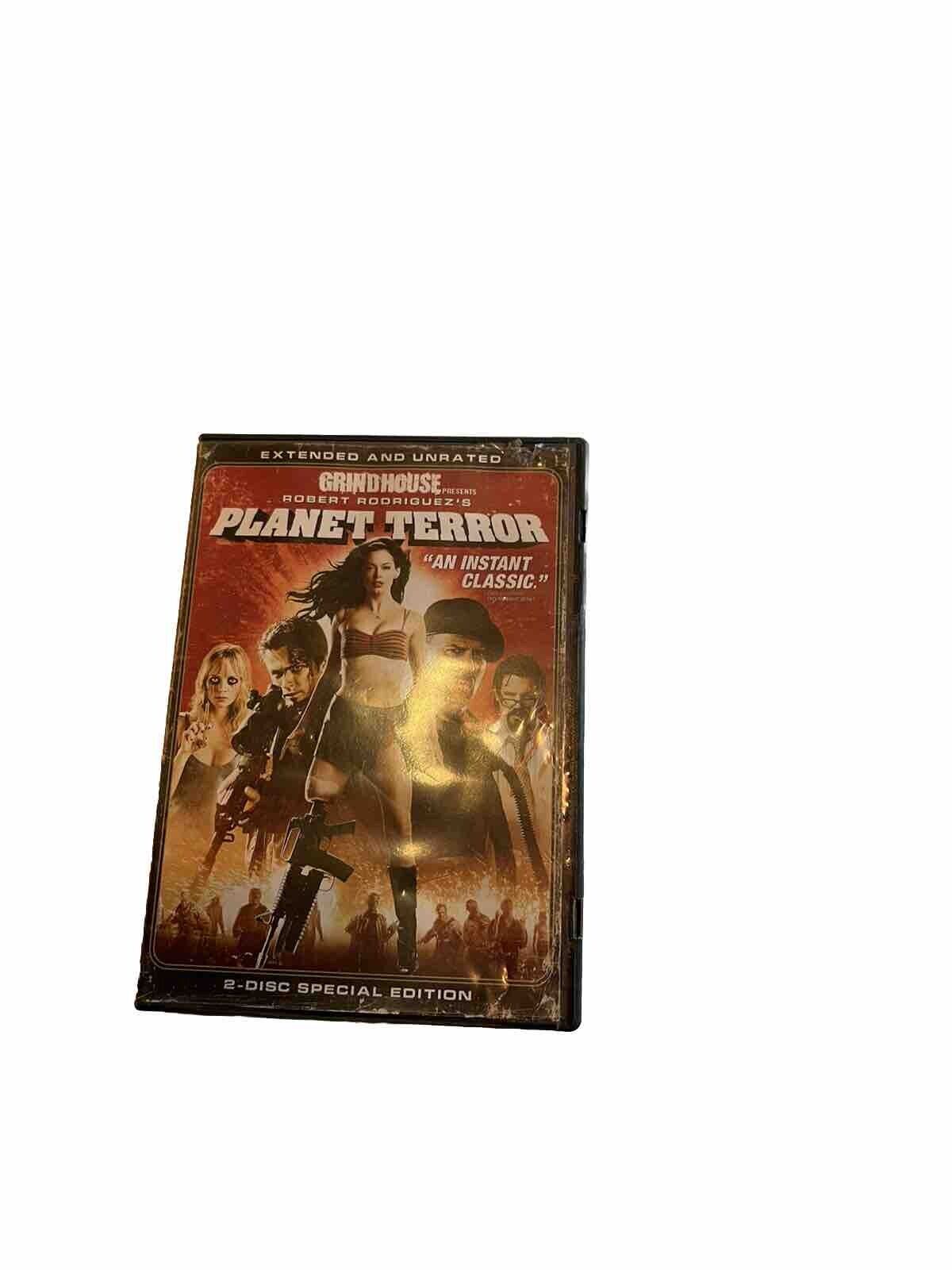 Planet Terror 2 disc DVD special edition case featuring main characters from the action horror movie