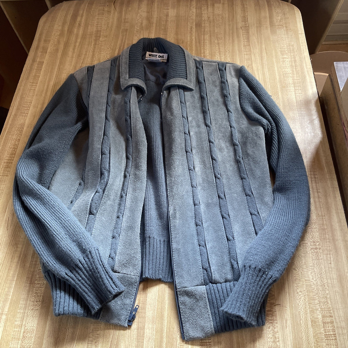 Vintage White Oak Leather Jacket Medium