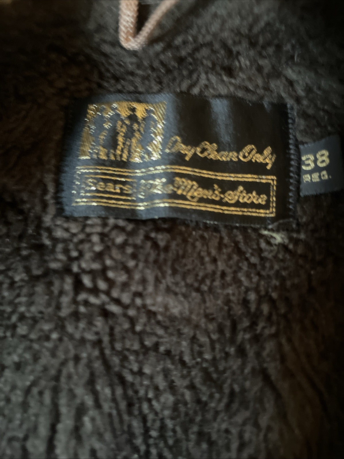 Vintage Fleece Lined Sears Coat Size 38R