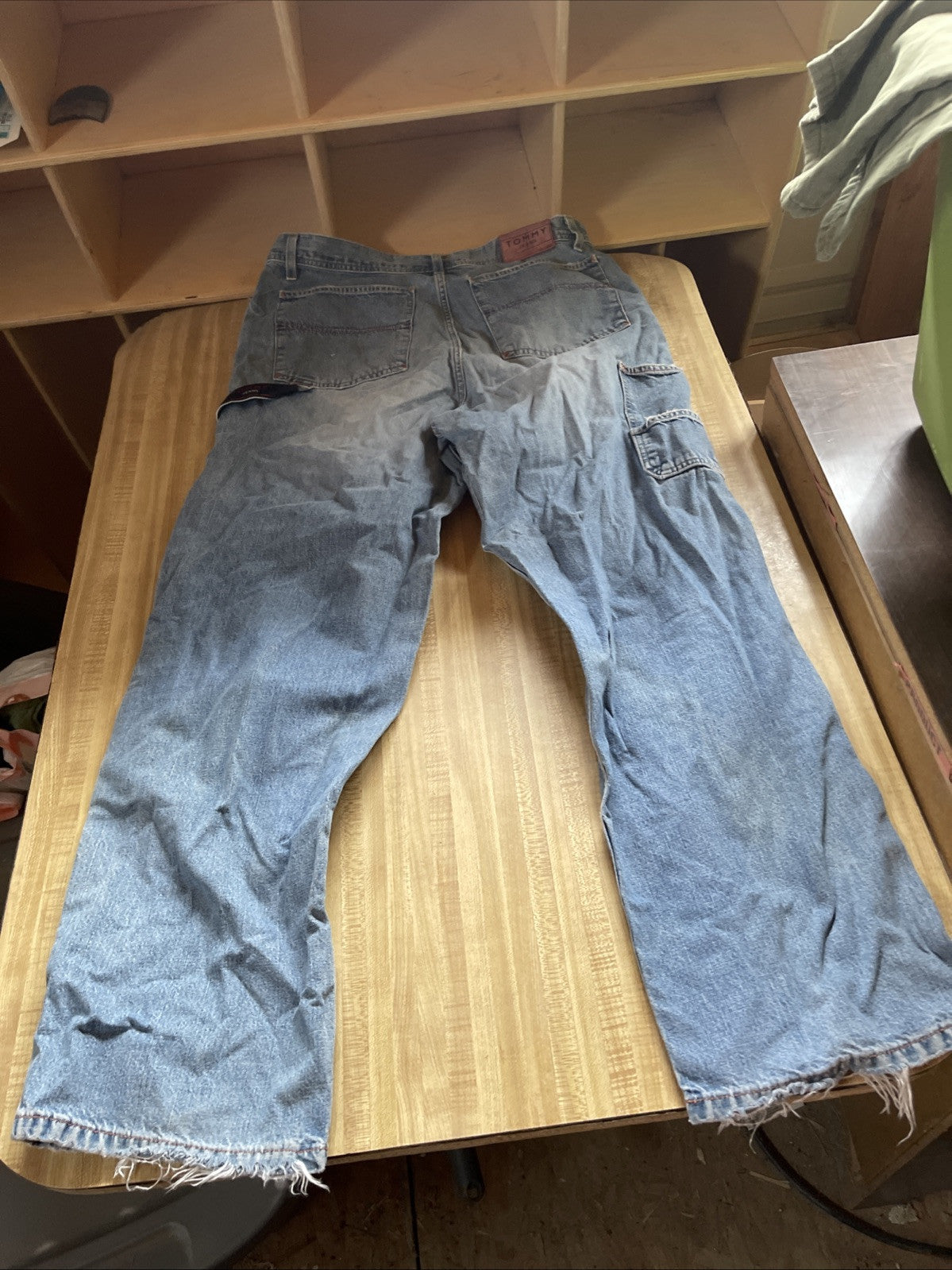 Vintage Tommy Jeans Double Knee 36x32 Carpenter Wide Leg