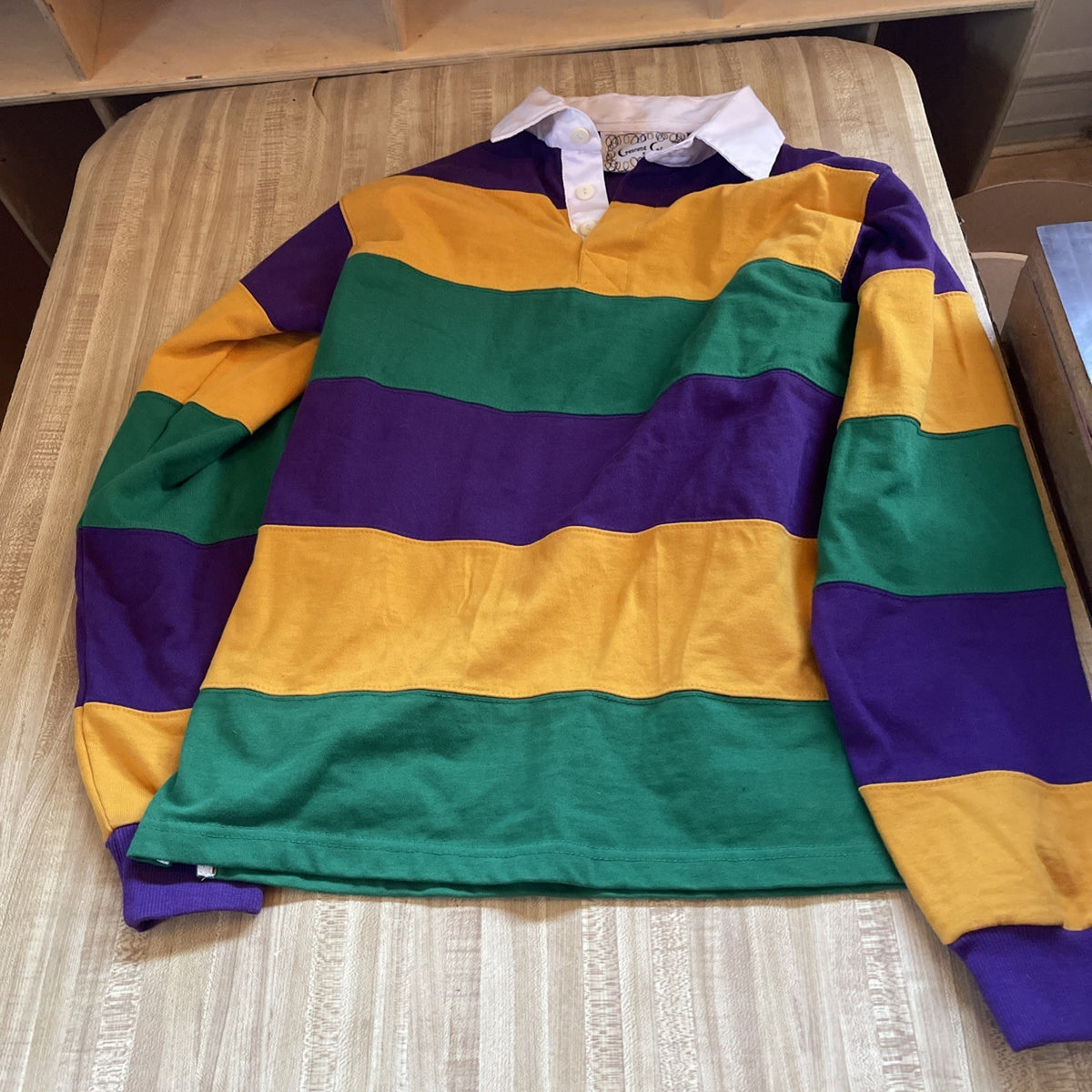 Crescent Colors Color Block Rugby Polo Small 