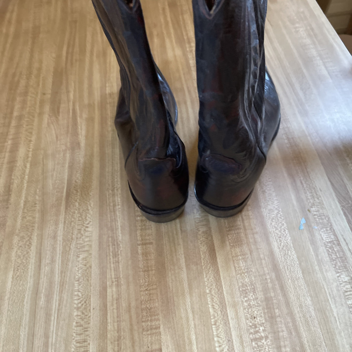 Lucchese 2000 Boots 11.5 B Black Cherry Leather
