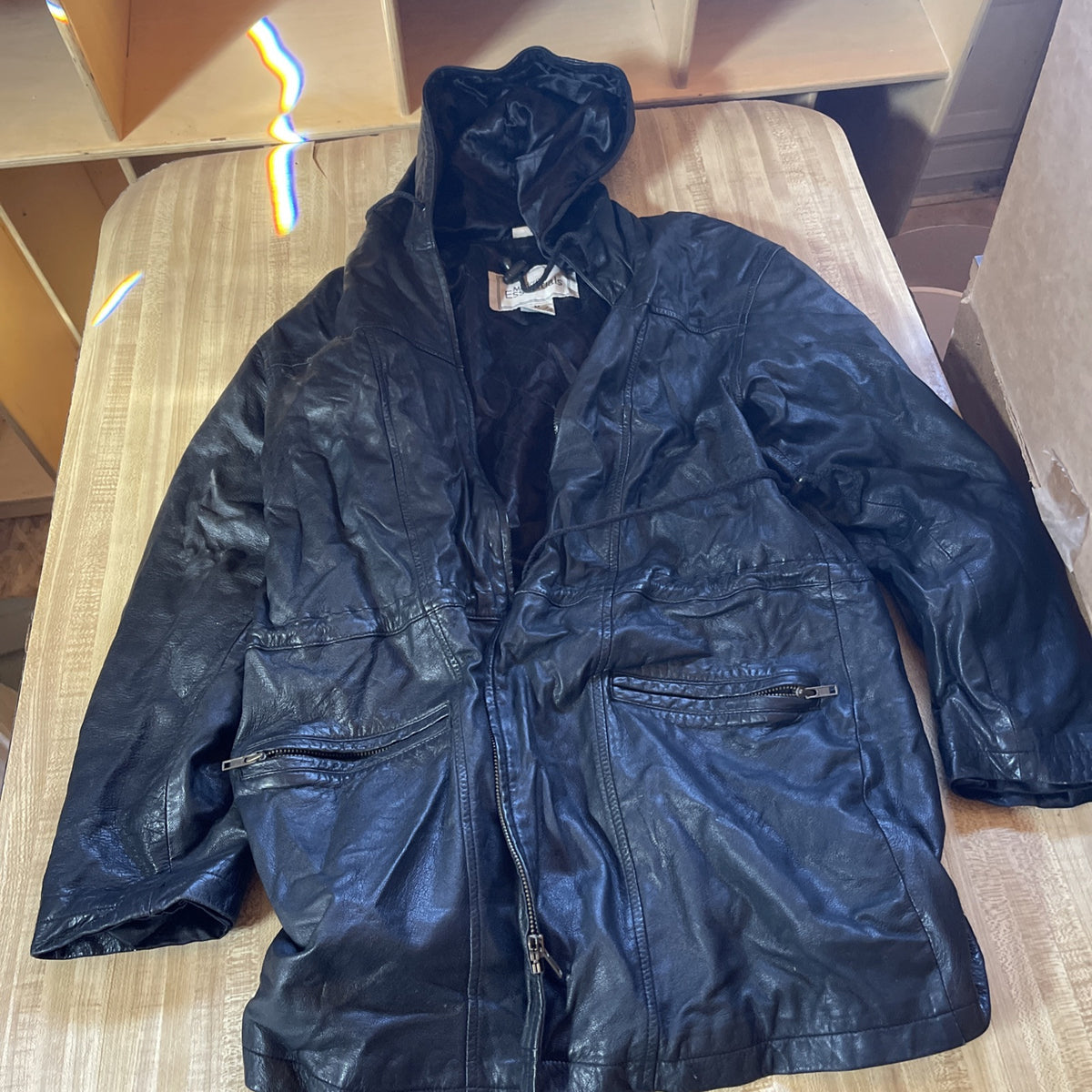 Modern Essentials Leather Coat Medium 