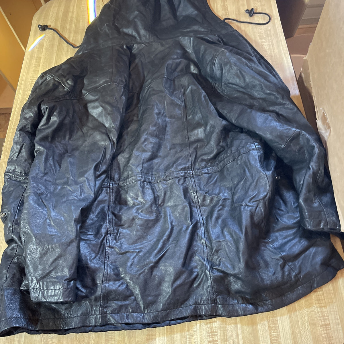 Modern Essentials Leather Coat Medium 
