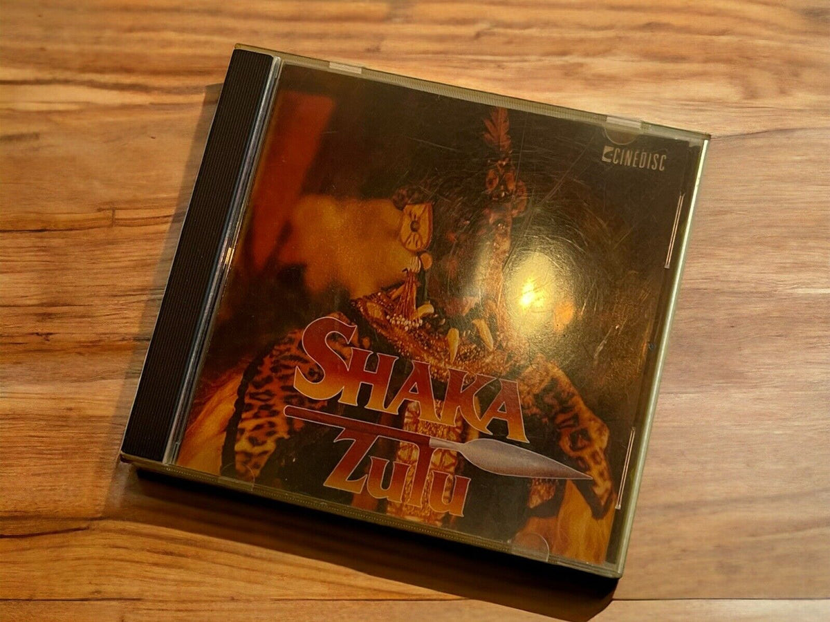 Shaka Zulu soundtrack CD in jewel case with cover art featuring traditional African patterns